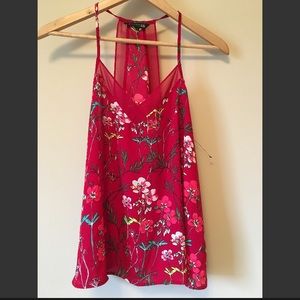 Express Downtown Cami Red Top